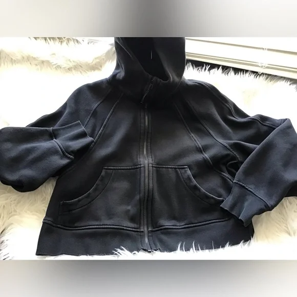 Lululemon oversized full-zip scuba black xs/s! - Picture 6 of 11